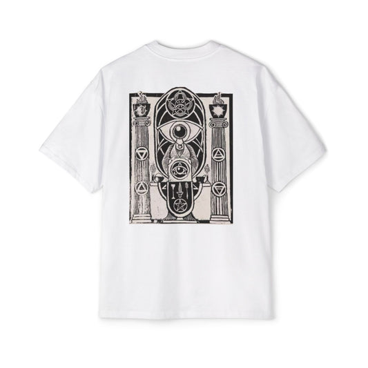 Mystical Graphic Oversized Tee for Men - Spiritual Design